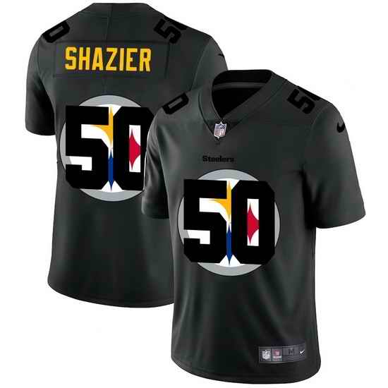 Pittsburgh Steelers 50 Ryan Shazier Men Nike Team Logo Dual Overlap Limited NFL Jersey Black